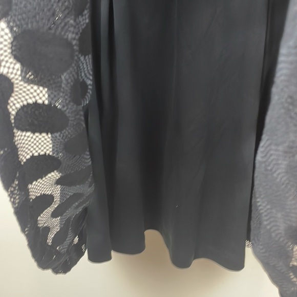 H&M || Women's Black Polka Dot Overlay Dress; Size Small - Picture 6 of 13